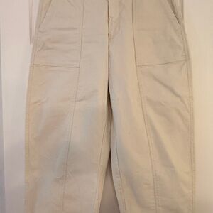 Women Old Navy Barrel Cream Pants